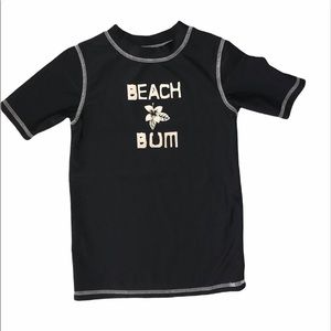 Size 4 koala kids black rashguard beach bum